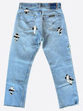 CH Blue & Zebra Cross Patch Jeans