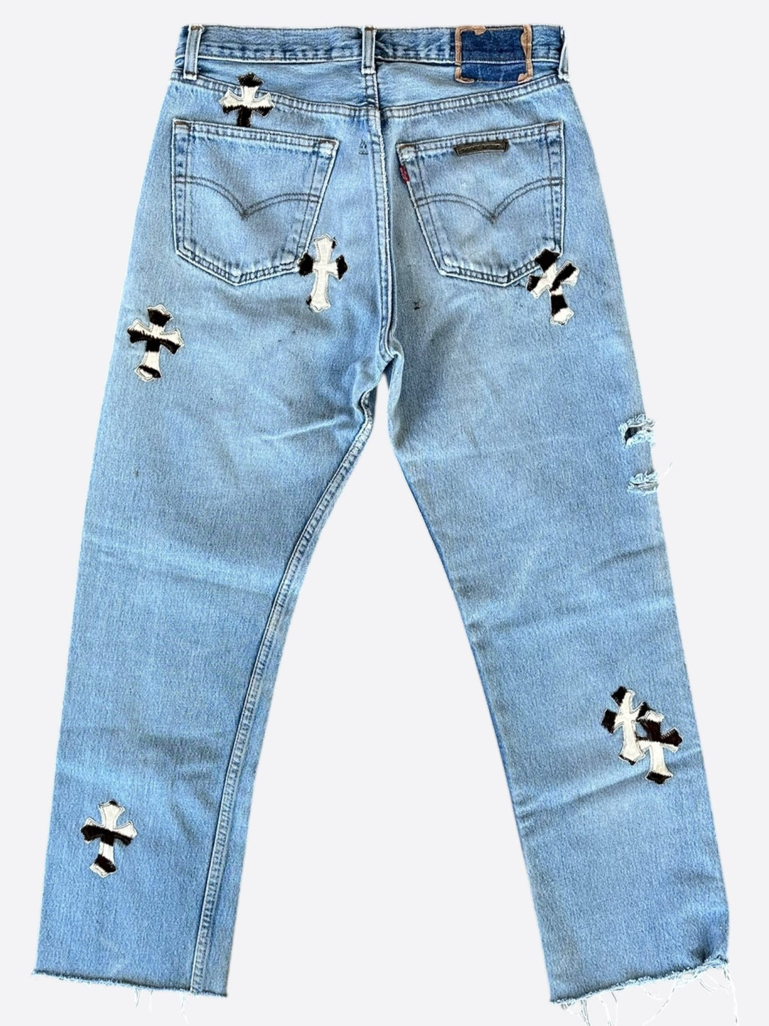 CH Blue & Zebra Cross Patch Jeans