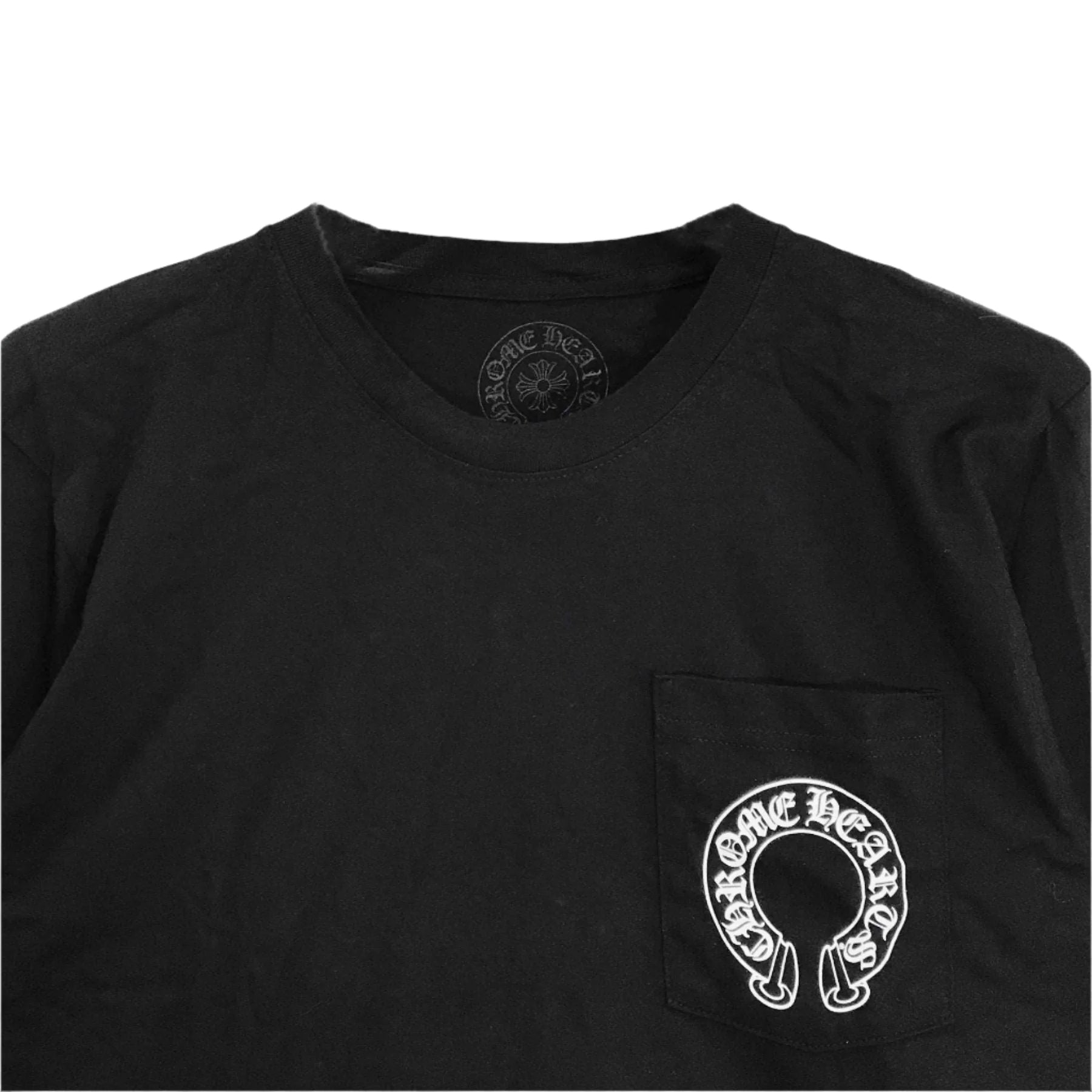 CH White on Black Horsehoe Longsleeve