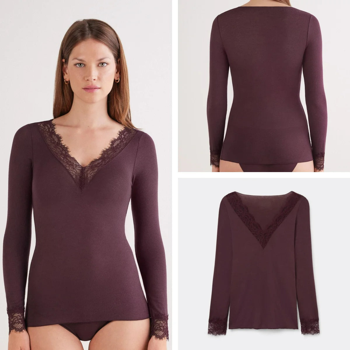 Íntima Lace Longsleeve Top