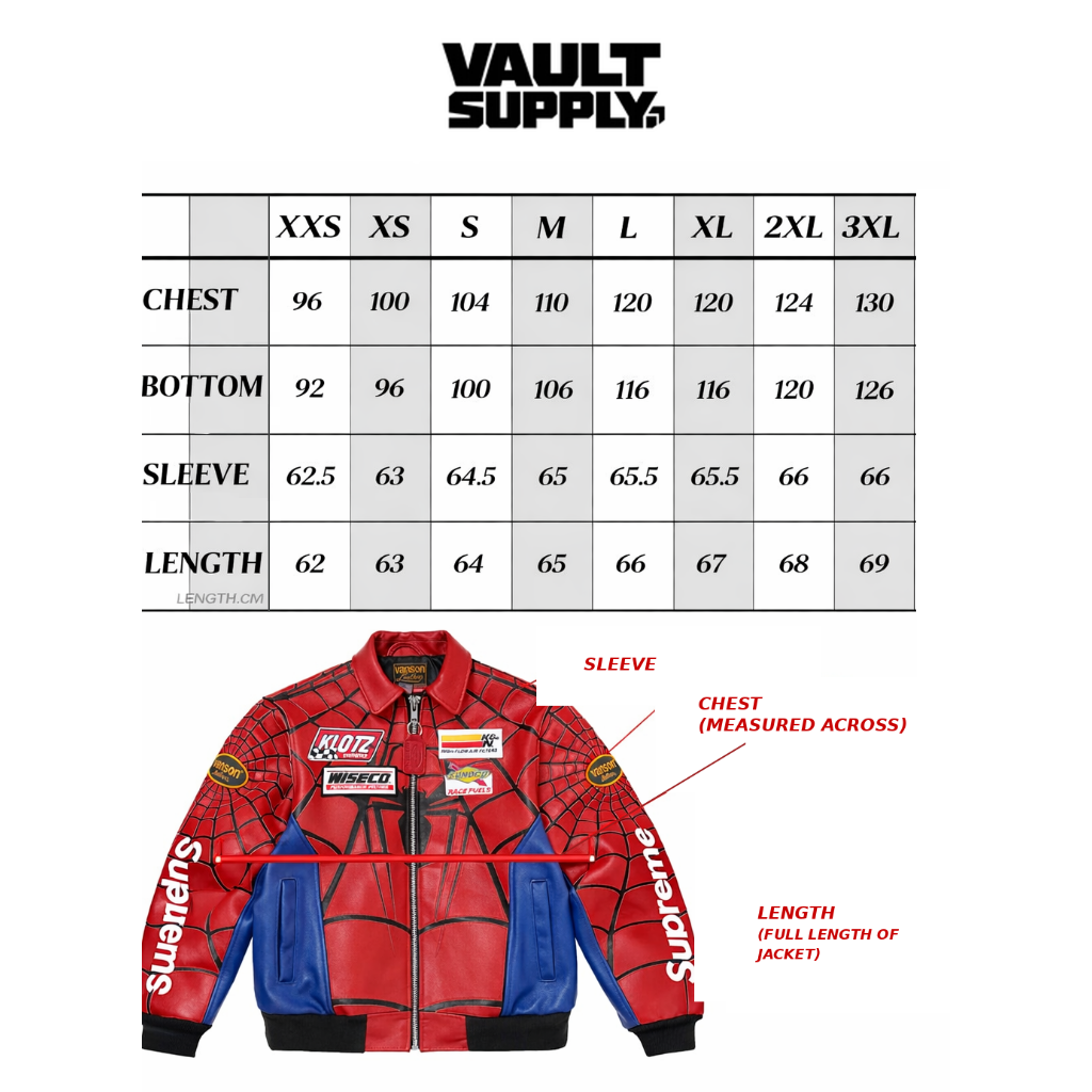Supreme Vanson Spider Man Jacket